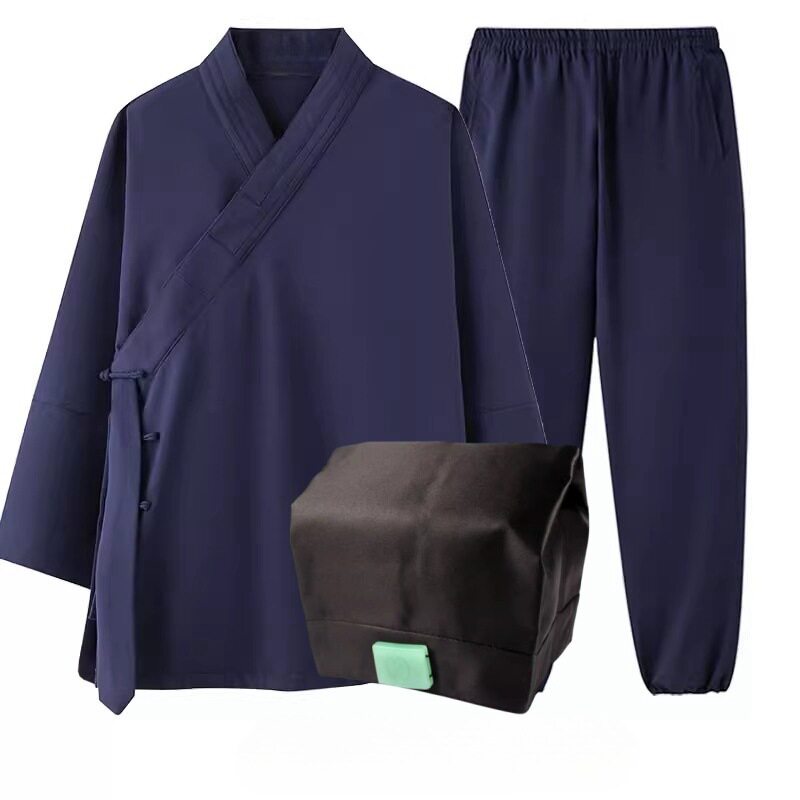 武当道服斜襟三清领道袍男女款:春夏季道士服装短袍居士服道家,仙气飘飘的时尚选择!-剑道服-淘宝好物网
