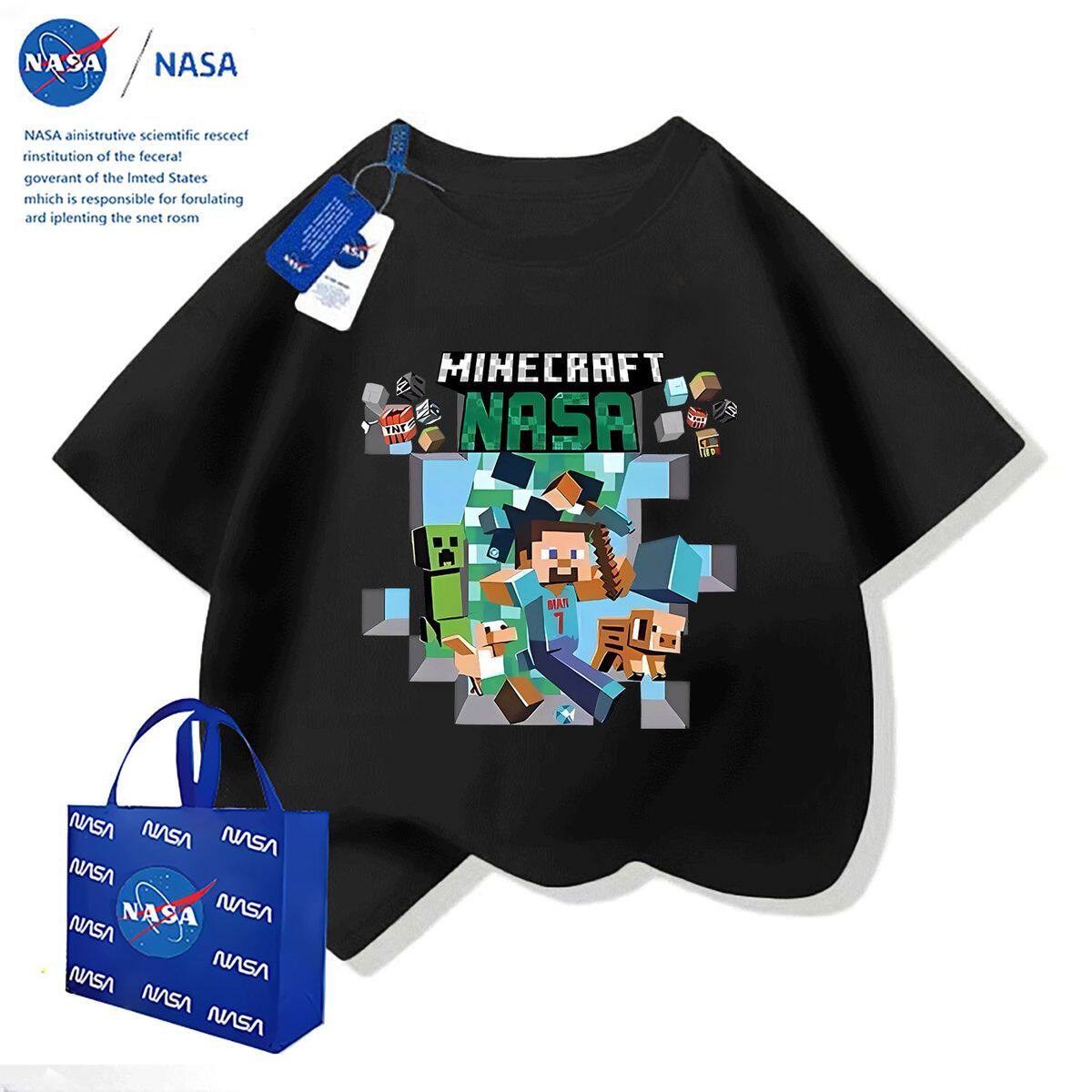 NASA联名我的世界夏季儿童短袖T恤时尚痞帅男童休闲运动半袖上衣 — 19