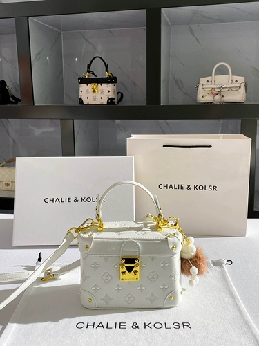 Сумка-ведро Chalie&Kolsr, новинка весны 2025 года, высококачественная маленькая квадратная сумка с тиснением, сумка через плечо