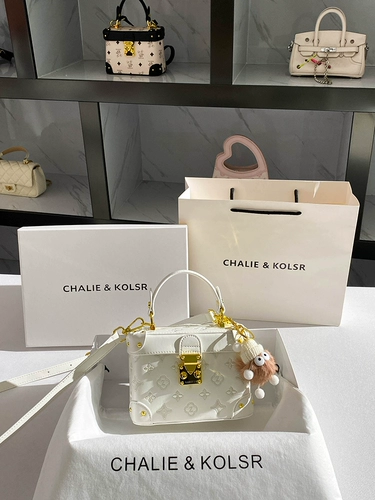 Сумка-ведро Chalie&Kolsr, новинка весны 2025 года, высококачественная маленькая квадратная сумка с тиснением, сумка через плечо