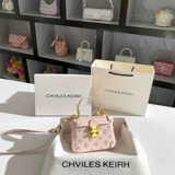 CHALIE&KOLSR Розовая коробка, портативная сумка на одно плечо, осенняя, из натуральной кожи, премиум класс