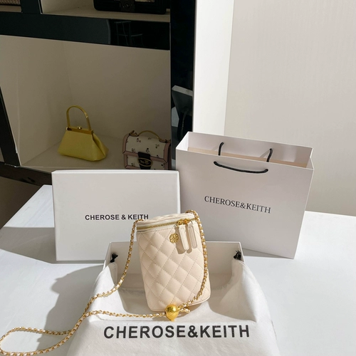 CHEROSE&KEITH Сумка через плечо, сумка для телефона, из натуральной кожи, в стиле Шанель