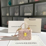 CHALIE&KOLSR Розовая коробка, портативная сумка на одно плечо, осенняя, из натуральной кожи, премиум класс