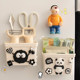Panda multifunctional refrigerator magnetic absorption box storage rack without punching side wall hanging pen holder kitchen household