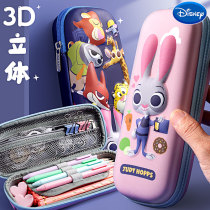 Large Capacity 3D Pen Bag Boy Girl Elementary School Kids With Cute Cartoon Pencil Case Kindergarten Children Crazy Animal City Cartoon Lead Pencil Case 2021 New Pop Stationery Bag Middle School Students