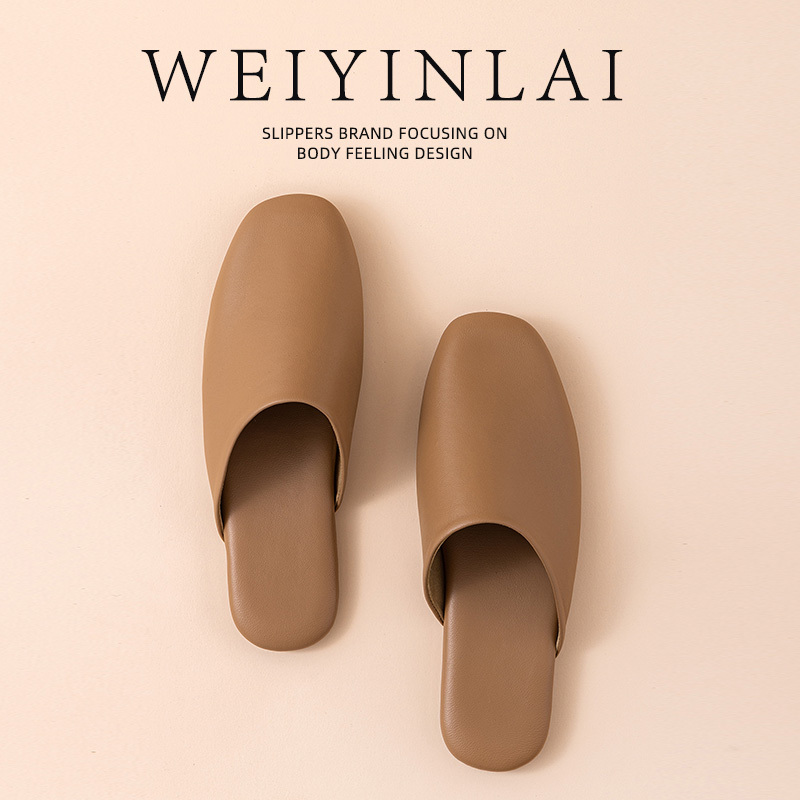 Light Luxury Lambskin Soft-Soled Non-Slip Silent Home Slippers for Men and Women, Spring and Autumn Indoor Wooden Floor Leather Slippers Light Luxury Lambskin Soft-Soled Non-Slip Silent Home Slippers for Men and Women, Spring and Autumn Indoor Wooden Floor Leather Slippers