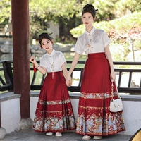 Комплект, элитное детское летнее ханьфу, семейный стиль