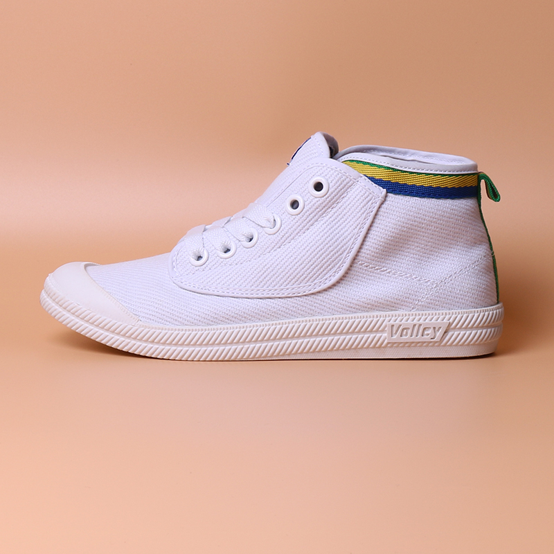 Volley Classic Breathable White Sneakers with Minor Imperfections in Stock, Suitable for Male and Female Students, Spring and Autumn Casual Shoes, Low-Top and High-Top Canvas Shoes