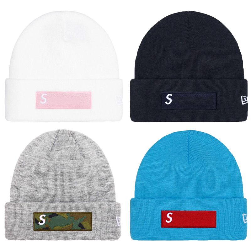 Classic Box Logo Embroidered Letter Knit Hat, Small Logo Beanie, Casual Street Style S Logo Wool Hat for Men and Women Classic Box Logo Embroidered Letter Knit Hat, Small Logo Beanie, Casual Street Style S Logo Wool Hat for Men and Women