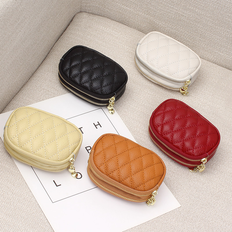 Coin purse women's leather Korean small wallet female ins style niche design wallet mini coin bag key case