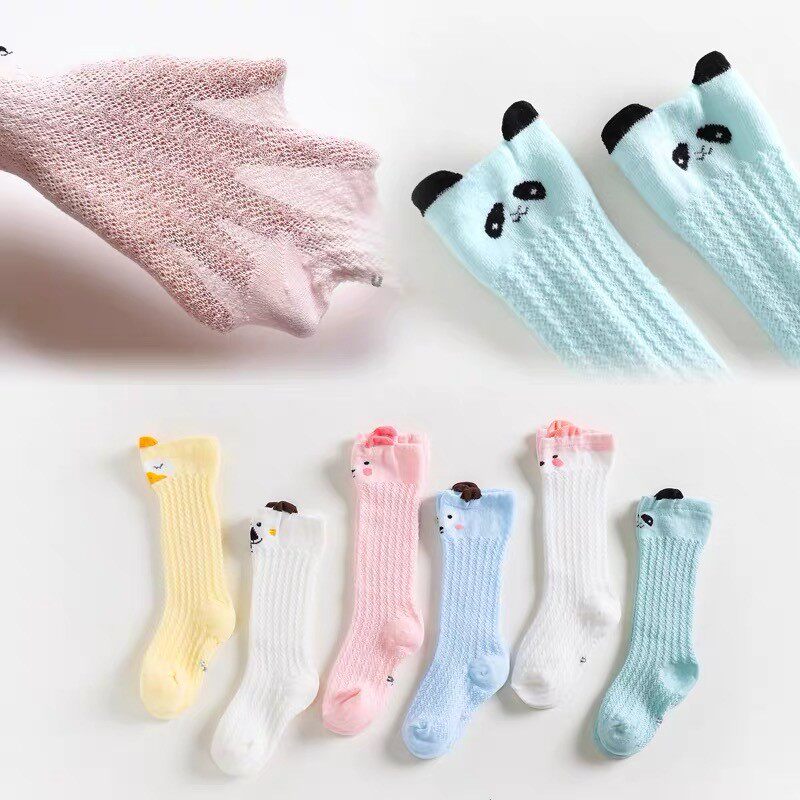 2022 new children's socks thin summer baby anti-mosquito socks long tube mesh socks over the knee yo hee monkey 282