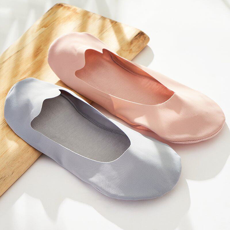 Invisible Socks Woman Summer Light Mouth Invisible Ice Silk Pure Cotton Slim silicone short socks not dropping with socks female anti-ins