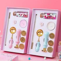 Fire lacquer suit complete set of wax grain mixed colour Mars head with melting pot sub-plate containing case handle candle