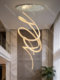 Designer-Style Villa Duplex Large Chandelier Modern Light Luxury Hotel Clubhouse Lobby Living Room Linear Light Fixture
