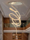 Designer-Style Villa Duplex Large Chandelier Modern Light Luxury Hotel Clubhouse Lobby Living Room Linear Light Fixture