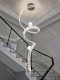 Villa Open-Air Living Room Duplex Building Large Chandelier Designer Light Luxury Art Staircase Grand Crystal Streamer Chandelier