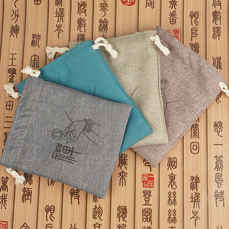 High-end velvet bag custom jewelry drawstring pocket velvet blessing bag dust-proof storage bag cosmetic text play bag