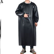 puu sells beef mutton killing fish wearing gaffe selling fish kitchen rind kill pig working clothes leather apron leather face butcher