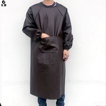 Pu slaughterhouse Lengthened Leather Apron Welt Welt Workwear for Pork Men & Women Car Wash Yard Aquatic Products