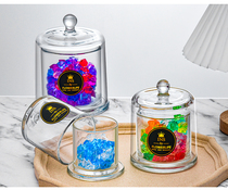 byme transparent golden bell cover mini scented candle holder glass with cover large spar diffuser container empty cup