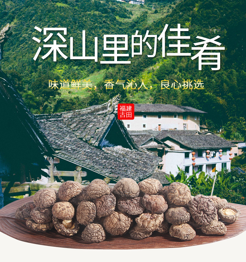 福建古特产田香菇120g