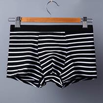 4 dress cotton mens underpants Korean version Striped Tide Men Cotton Quality Flat Corner Pants Personality minimalist Quadrilateral Pants Head