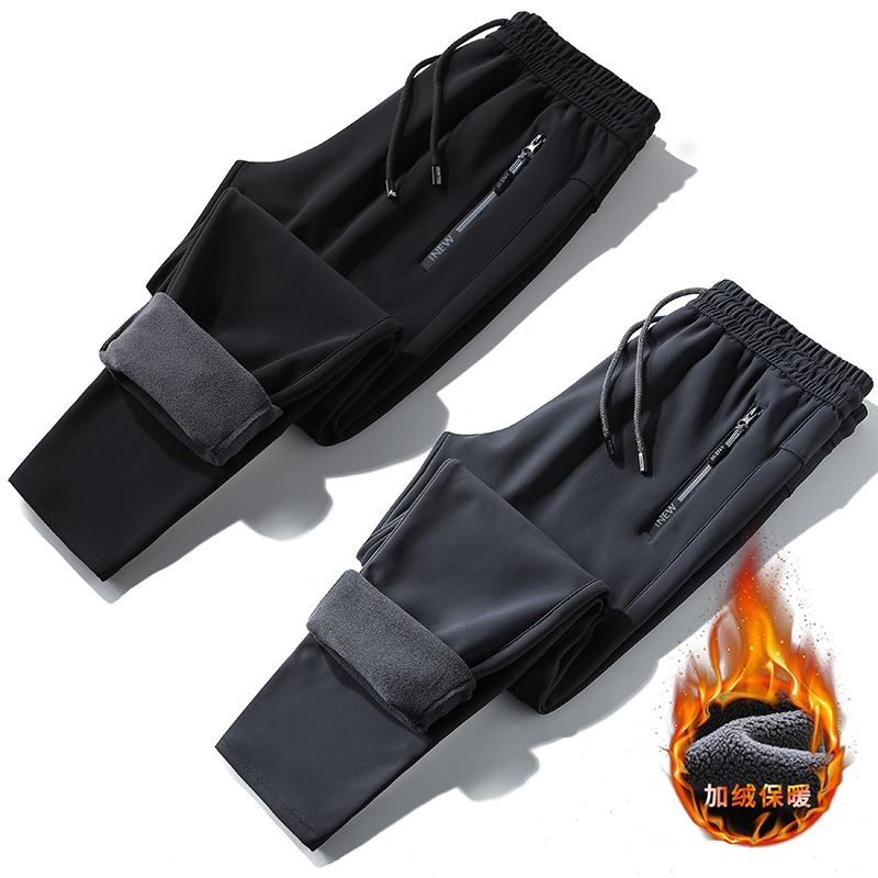 2026 Men's Softshell Pants for Autumn and Winter, Waterproof and Windproof, Sports Pants, Casual Pants, Warm, Fleece-Lined, Thickened