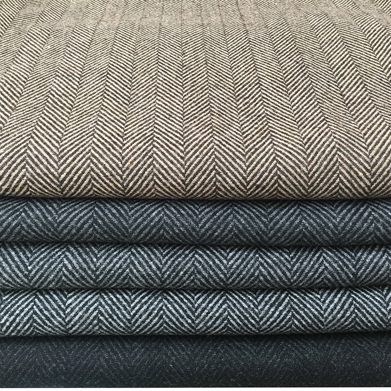 550g Recommended Classic Herringbone Wool Fabric for Trench Coats, Spring, Autumn, and Winter Suits, Pants, Clothing, and Skirts