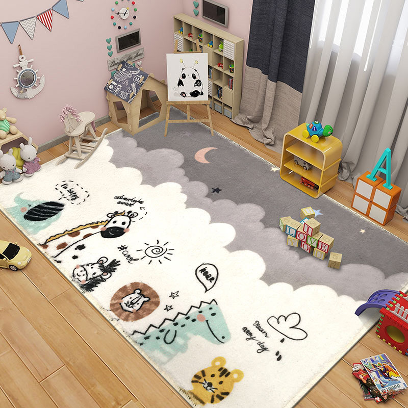 Children's Room Carpeted Bedroom Boy Room Cartoon Mat Material Machine Lovely Full Building Machine Washing