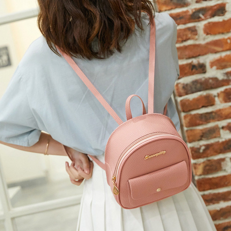 рюкзак None Other Mini Backpack Women PU Leather Shoulder Bag For Teenage Girl