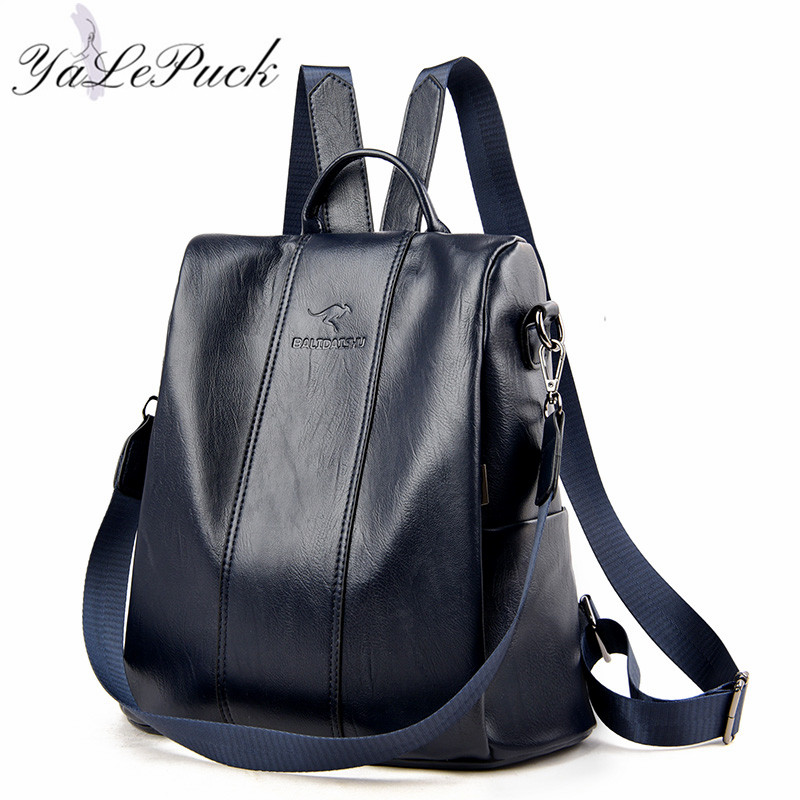 рюкзак anti-theft leather backpack women vintage shoulder bag ladie Other