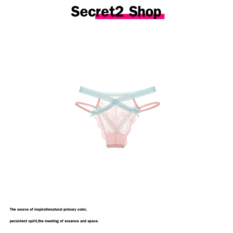 Secret2 Shop Pure Desire Hot Girl Sexy Young Lady Seductive Dopamine Lace Bow Underwear
