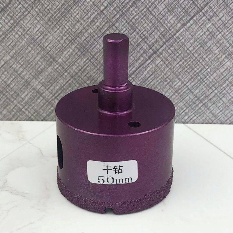 Brazing dry drill bit full porcelain vitrified tile perforated dry punching drill bit diamond sand brazing full tile drilling machine