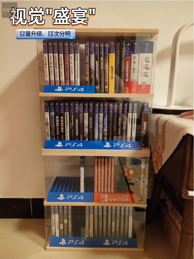 Bright Four Albums Show Shelf Bedroom Desktop Finishing Frame Minimalist Magazine Containing shelf CD CD Disc Film Record Collection