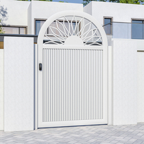 院子大门定制欧式简约铁艺双开门户外花园电动铝合金庭院大门