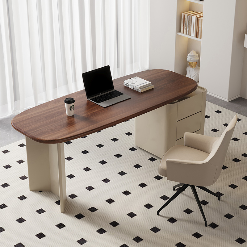 Desk Light Extravagant Modern Designer Student Home Desk Advanced Sensation Black Walnuts Solid Wood Writing Desk Computer Desk-Taobao
