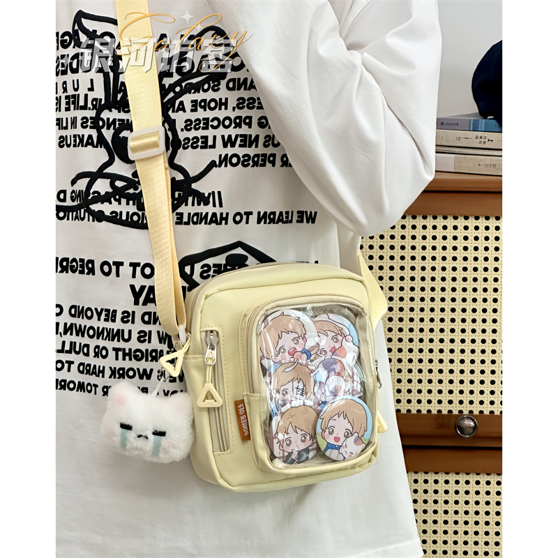 Japanese Style ins Casual Girl's Small Bag Versatile Crossbody Bag Cute Transparent Phone Bag Simple Mobile Phone Bag for Women Japanese Style ins Casual Girl's Small Bag Versatile Crossbody Bag Cute Transparent Phone Bag Simple Mobile Phone Bag for Women