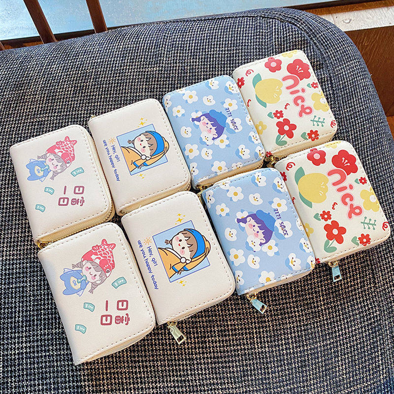 ins teen girl card bag small multi-position large capacity anti-magnetic anti-theft brush driving license adorable and integrated zero money bag