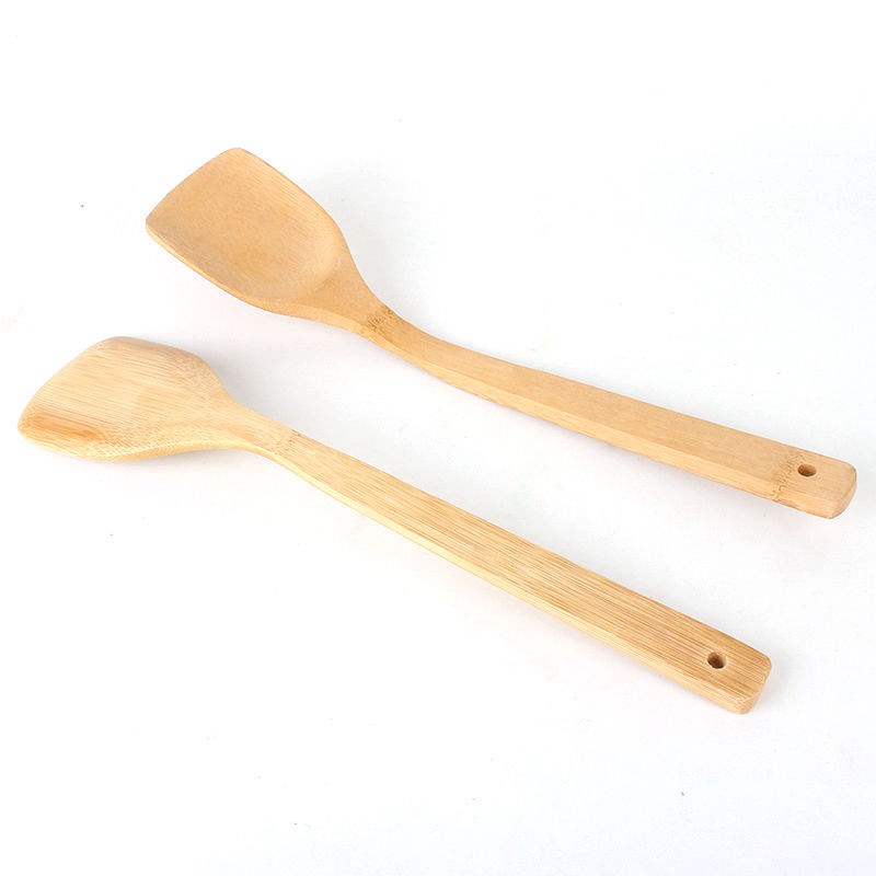 Quality made of bamboo Chinese shovel not stained with a pan bent handle bamboo shovel iron pan shovel fried vegetable wood shovel branded without lacquer home suit