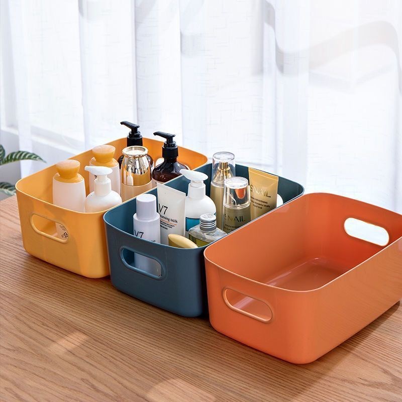 Debris Storage Box Desktop Plastic Box Bathroom Cosmetics Finishing Box Kitchen Storage Box Snack Containing Basket