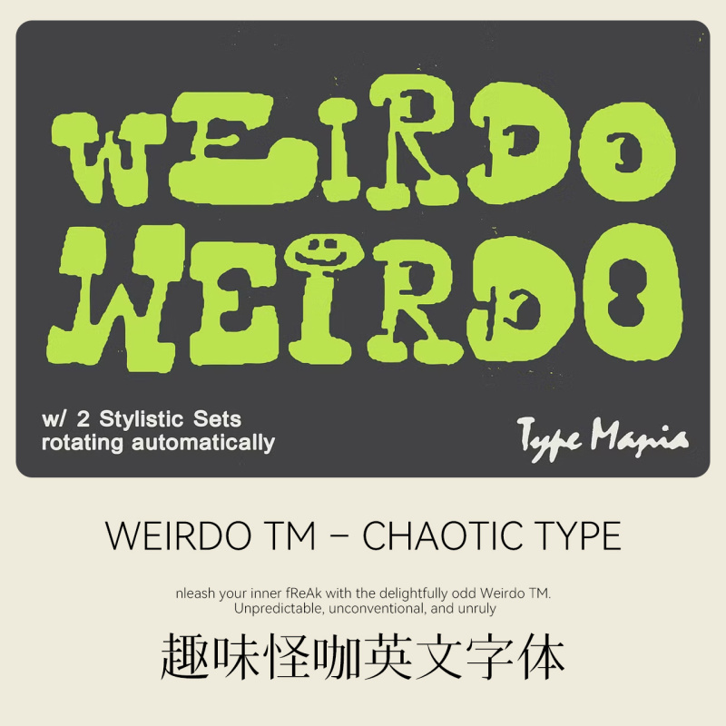 Quirky English Fonts Ttf Fun Niche Alternative Appealing Style Mac Win Procreate Font Pack