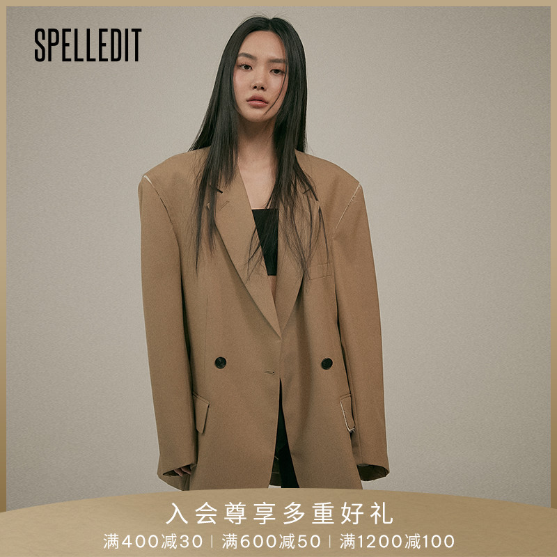 SPELLEDIT2022 Spring Summer New Cut Collage Loose Suit Fashion Small Crowd Design Senswear Jacket
