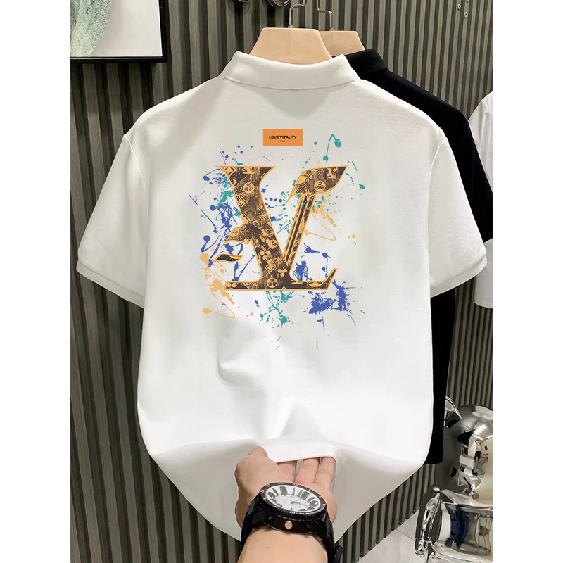 Lvаfgn Official Website Cool-Feeling Polo Shirt Men's Short-Sleeved Summer New Men's Clothing American Fashion Brand Boys' T-Shirt Business