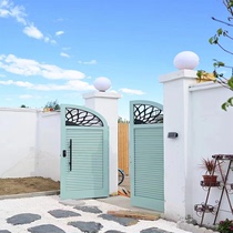 Modern B&B door aluminum alloy villa courtyard door outdoor rural aluminum art garden door entrance yard fence small door