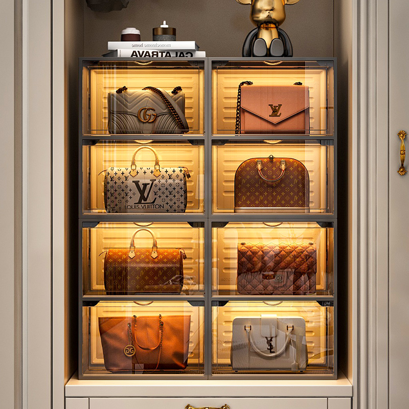 Bag containing devinator Home Floor Stratified Dust Protection SHELF LUXURY GOODS STORAGE TRANSPARENT BOX DISPLAY CABINET-TAOBAO