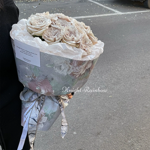 Сумка на день матери, упаковка, бумага для рисования, букет