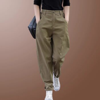 Overalls carrot casual pants nine-point loose straight pants Overalls carrot casual pants nine-point loose straight pants