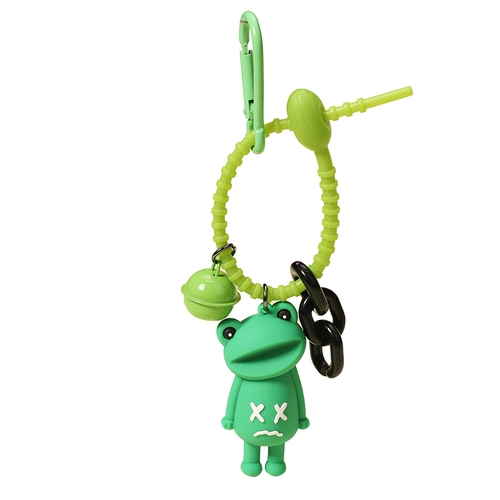 Зеленый мультяшный креативный брелок, изысканная подвеска для влюбленных, сумка, цепочка, лягушка, популярно в интернете