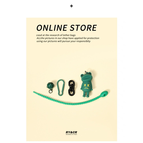 Зеленый мультяшный креативный брелок, изысканная подвеска для влюбленных, сумка, цепочка, лягушка, популярно в интернете