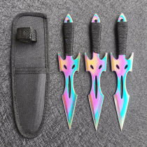 Outdoor small straight knife darts hidden weapon straight spinning flying steel needle throwing martial arts willow leaf flying needle darts knife self-defense hidden weapon